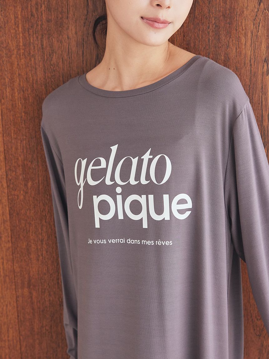 ジェラートピケ　ジョエルロブション　レーヨンロゴワンピース gelato pique - 【JOEL ROBUCHON】レーヨンロゴワンピースの通販 by