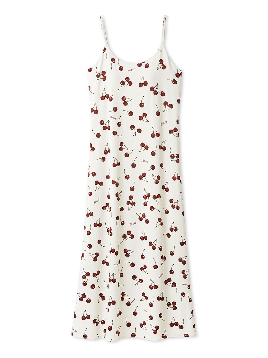 チェリー柄カップインキャミワンピース(ワンピース)｜ルームウェア