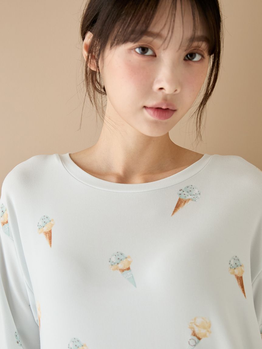 アイスクリーム柄 半袖ワンピース mezzo piano メゾピアノ(mezzo piano)【サーティワン アイスクリーム