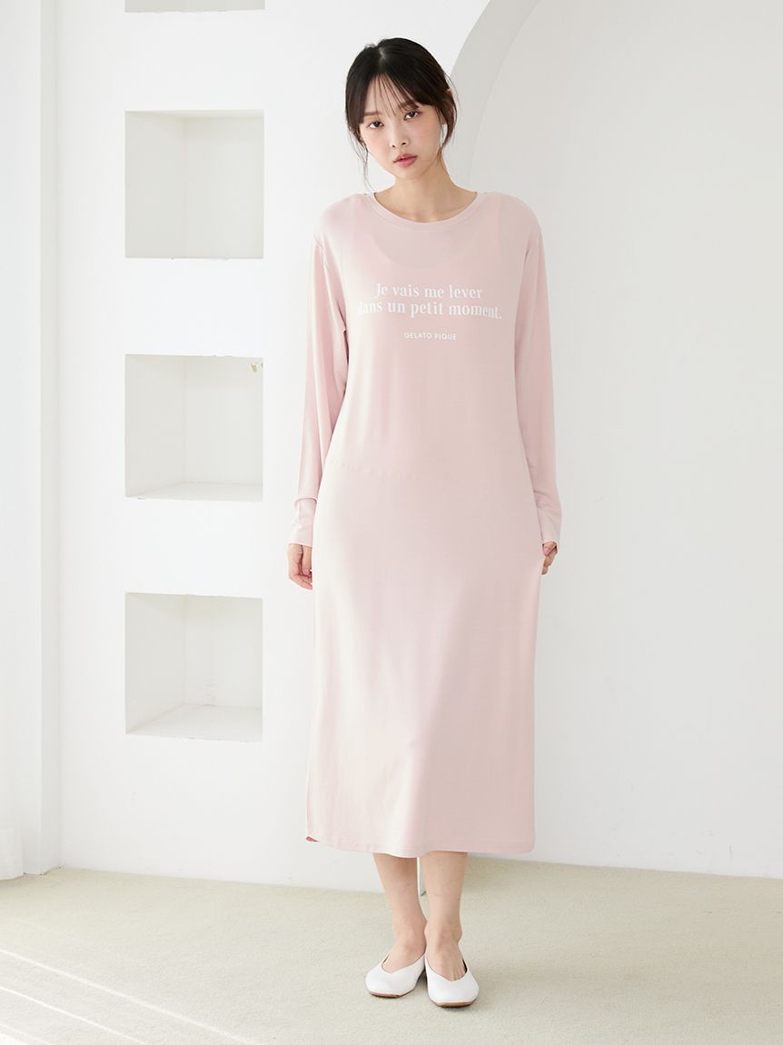 インレイロゴワンピース(ワンピース)｜ルームウェア・パジャマ通販の