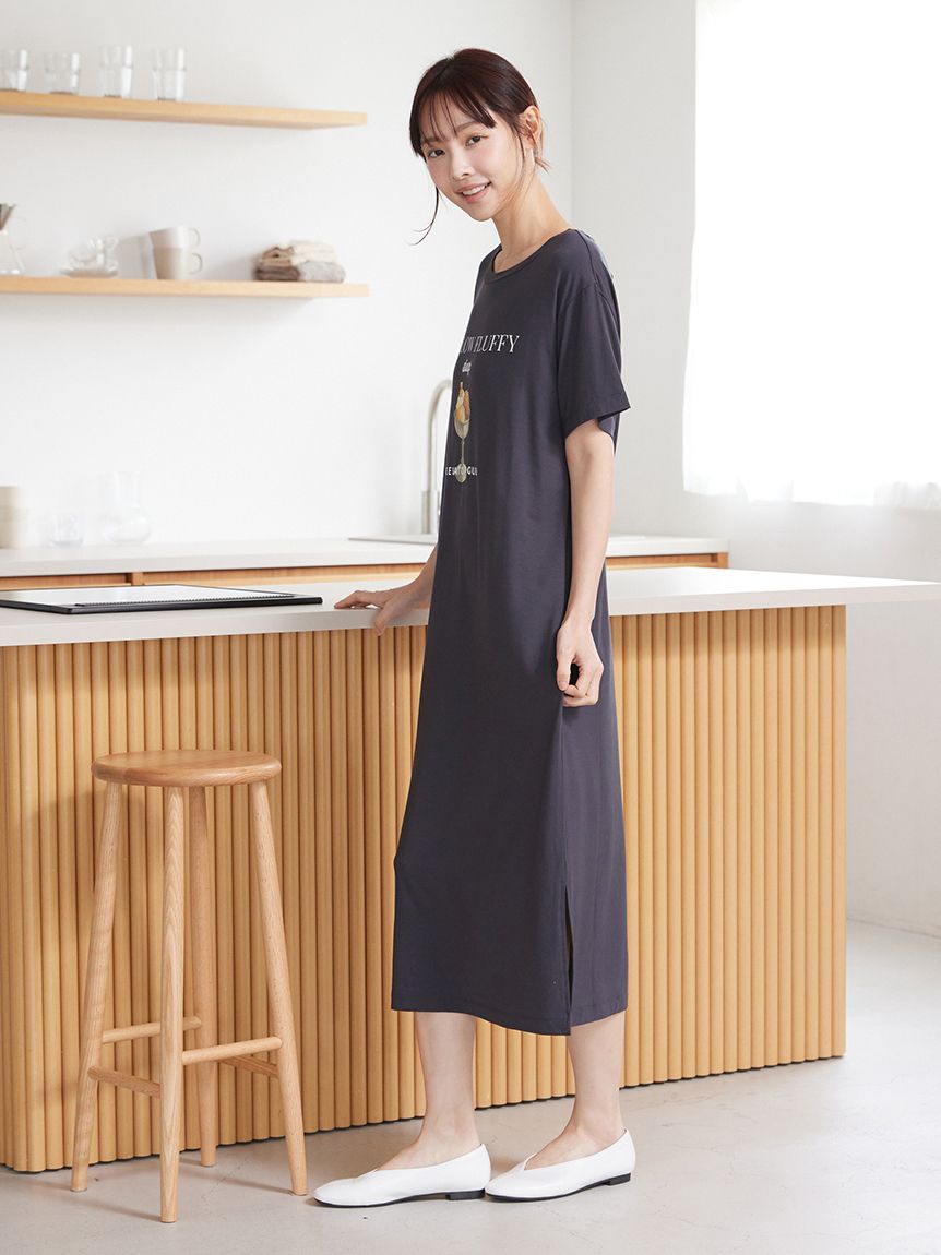 新品 ジェラートピケ ワンピース 長袖 パンツ 3点セット 接触冷感】COOLレーヨンデザートロゴワンピース(ワンピース)｜ルーム