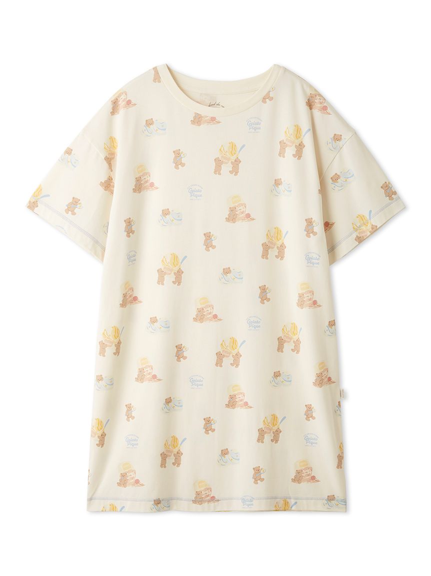 新品未使用！ジェラピケ GELATO PIQUE クマ柄レギンス&アイス柄ワンピ gelato pique（ジェラートピケ） パウダーDOG3柄ジャガードミニ