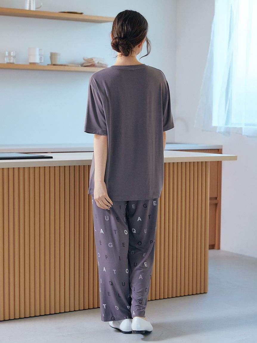 接触冷感】COOLレーヨンロゴTシャツ(カットソー・Tシャツ