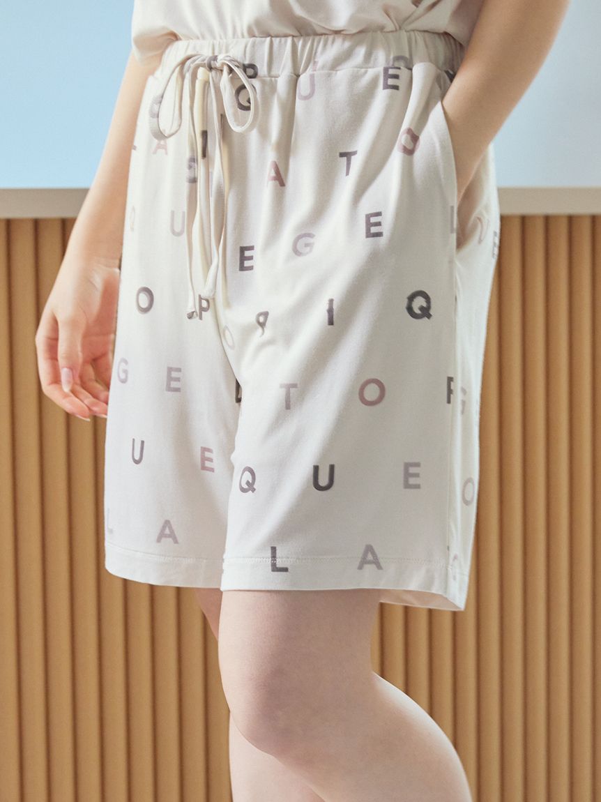 接触冷感】カラフルレーヨンロゴBIGTシャツ＆ショートパンツ