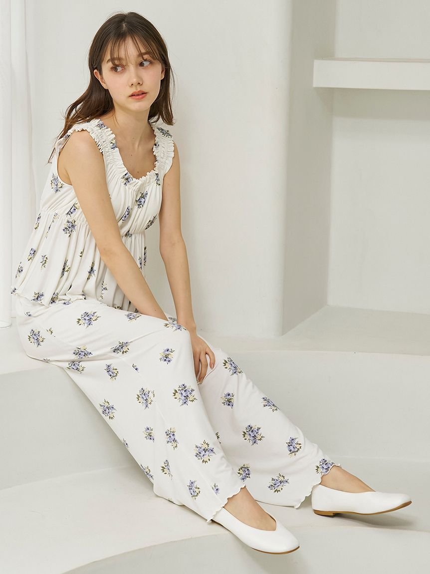 花柄ロングパンツ(ロングパンツ)｜ルームウェア・パジャマ通販の
