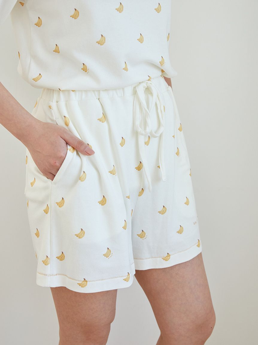 バナナ柄ショートパンツ(ショートパンツ)｜ルームウェア