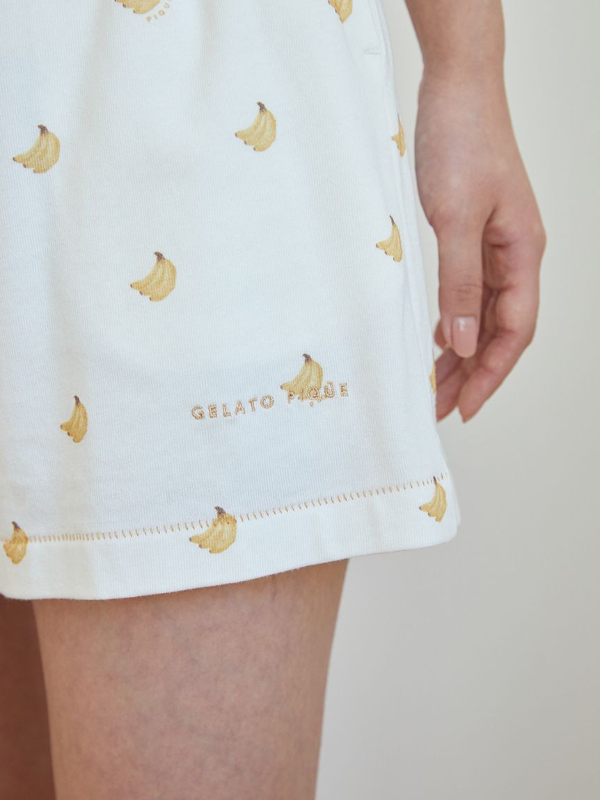 バナナ柄ショートパンツ(ショートパンツ)｜ルームウェア