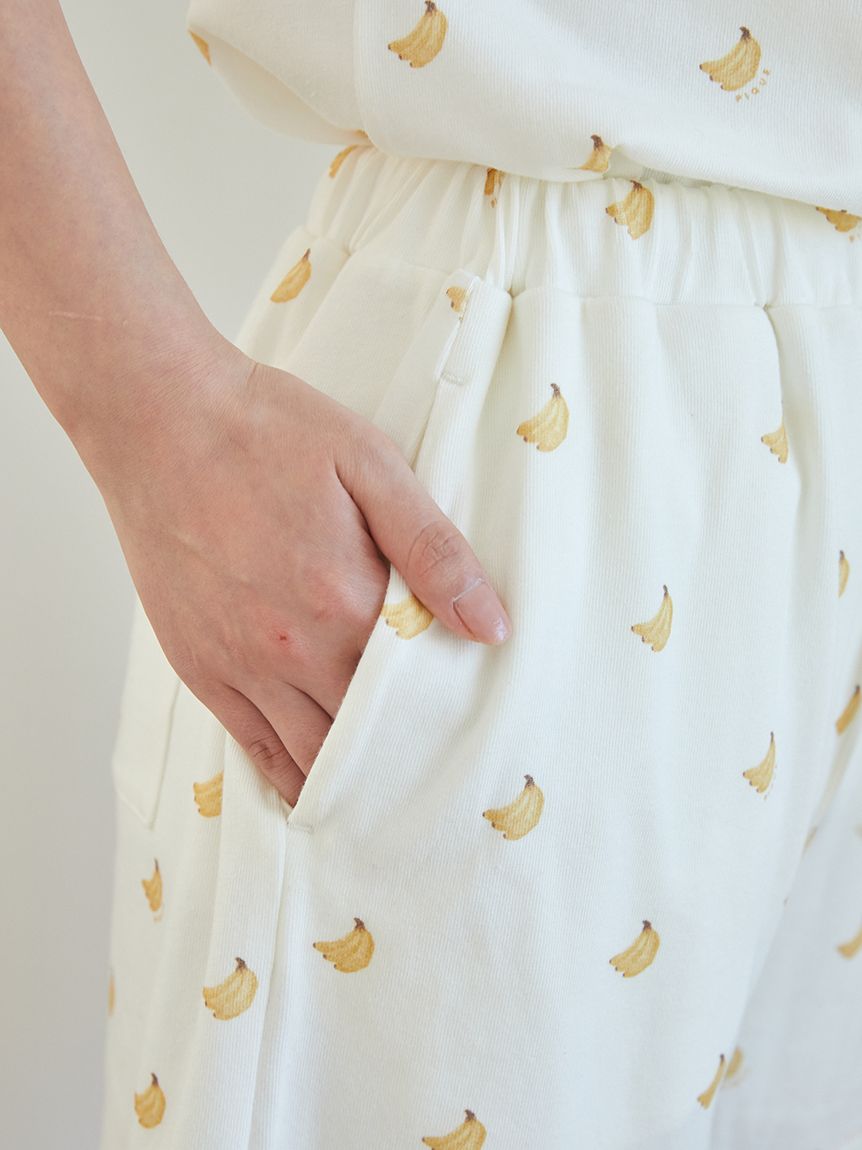 バナナ柄ショートパンツ(ショートパンツ)｜ルームウェア