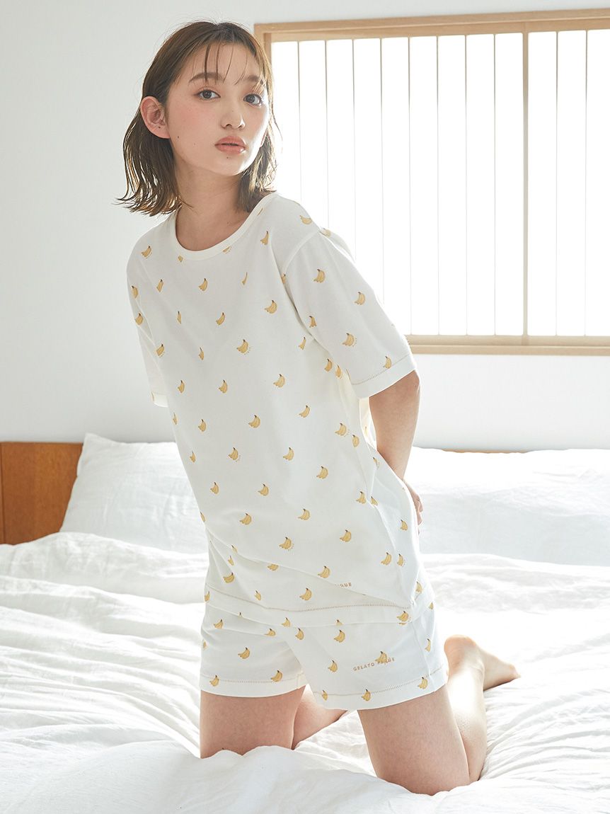 バナナ柄ショートパンツ(ショートパンツ)｜ルームウェア