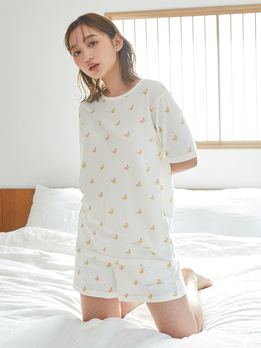 バナナ柄ショートパンツ(ショートパンツ)｜ルームウェア