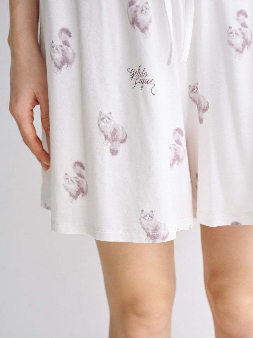 CAT柄ショートパンツ(ショートパンツ)｜ルームウェア・パジャマ
