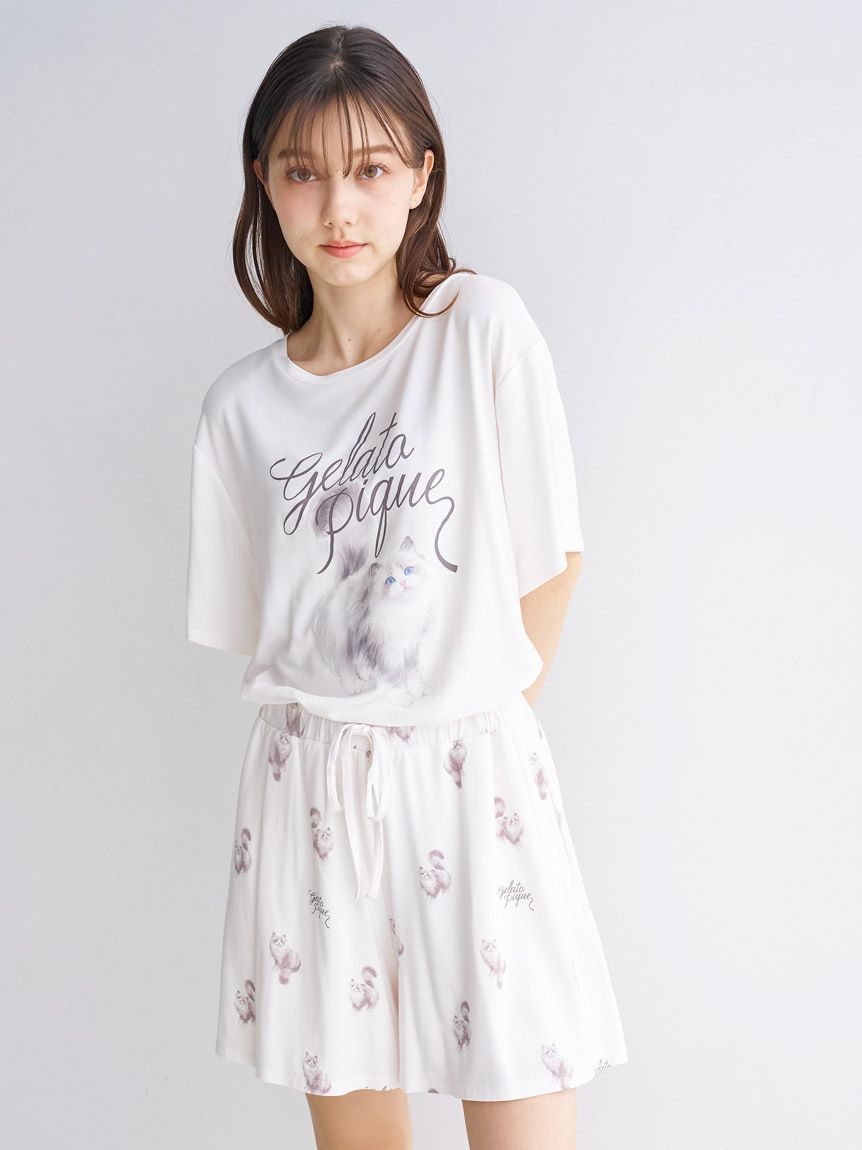 CAT柄ショートパンツ(ショートパンツ)｜ルームウェア・パジャマ