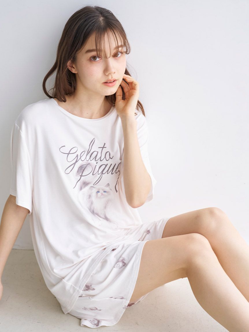 CAT柄ショートパンツ(ショートパンツ)｜ルームウェア・パジャマ
