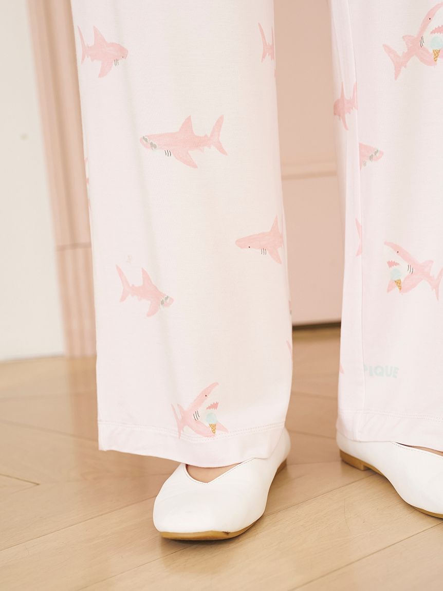 ジェラートピケ オム SHARKロゴジャガードハーフパンツ メンズ