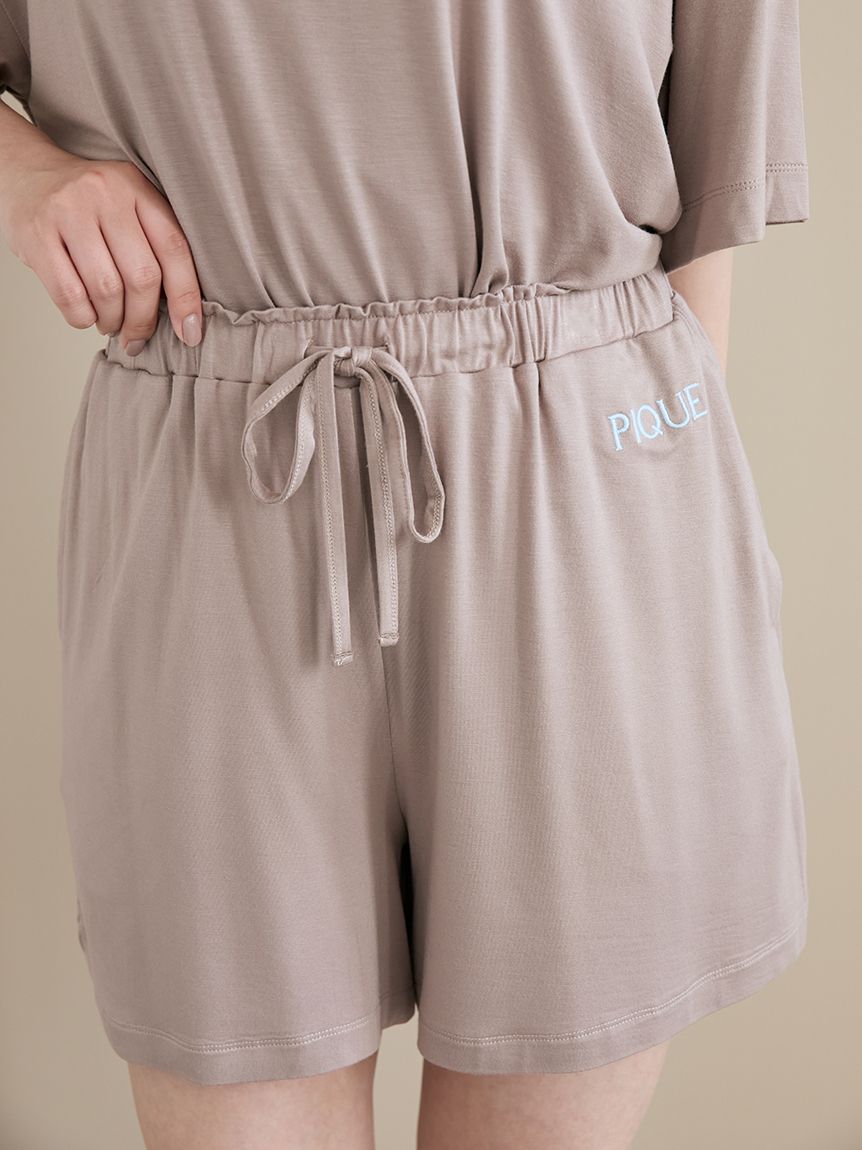 接触冷感 カラーレーヨンロゴ セットアップ 新品未使用 ジェラートピケ 接触冷感】カラーレーヨンロゴロングパンツ（ルームウェア