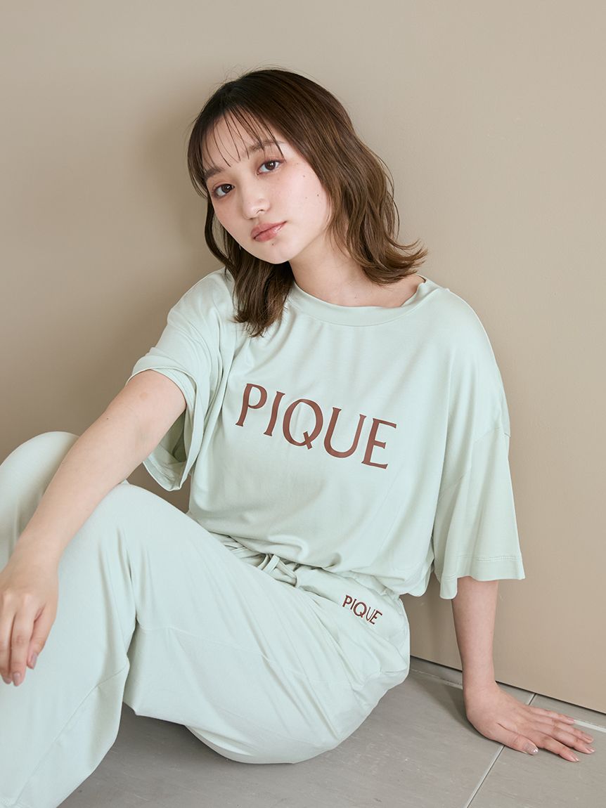 gelato pique☆レーヨンロゴロングTシャツ＆パンツ セット