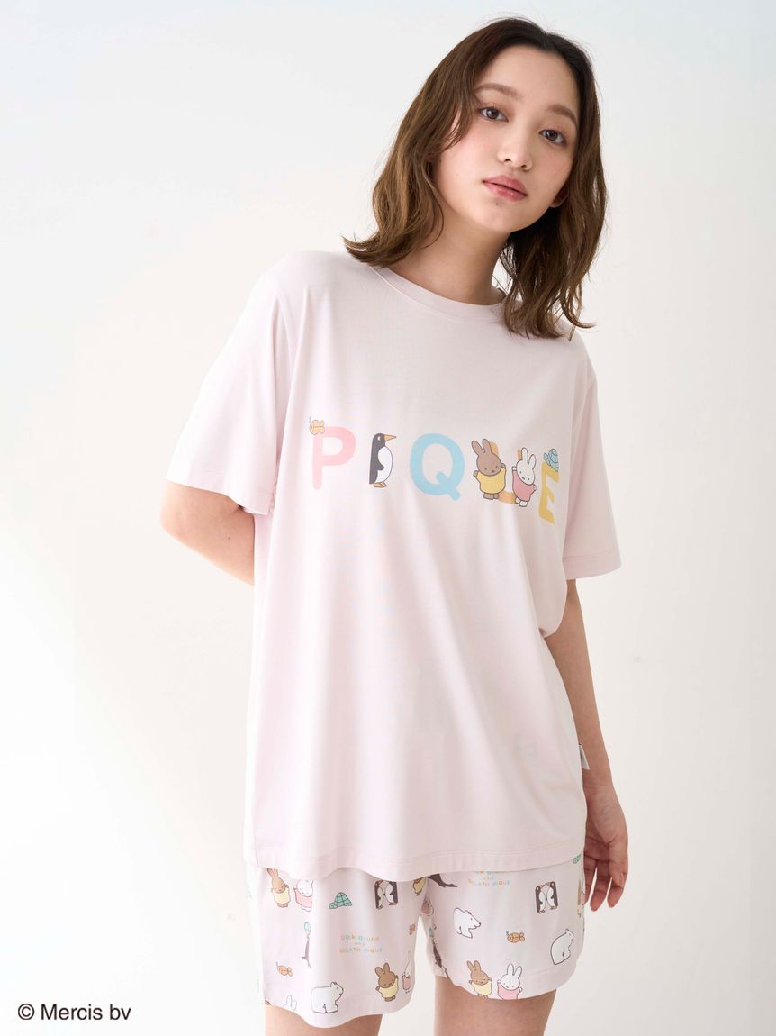 ジェラピケ　ミッフィー　Dick Brunaベビモコパーカ&ショートパンツ ジェラートピケ gelato pique 【Dick Bruna】ベビモコパーカ