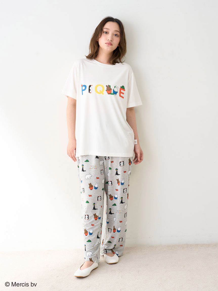 ジェラートピケ 【Dick Bruna】総柄ネルロングパンツ ミッフィー