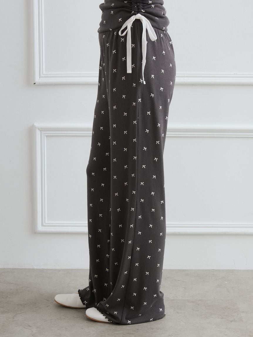 ジェラートピケ❤︎リボン柄ロングパンツ新品タグ付き ジェラートピケ gelato pique リボン柄ロングパンツ （OWHT