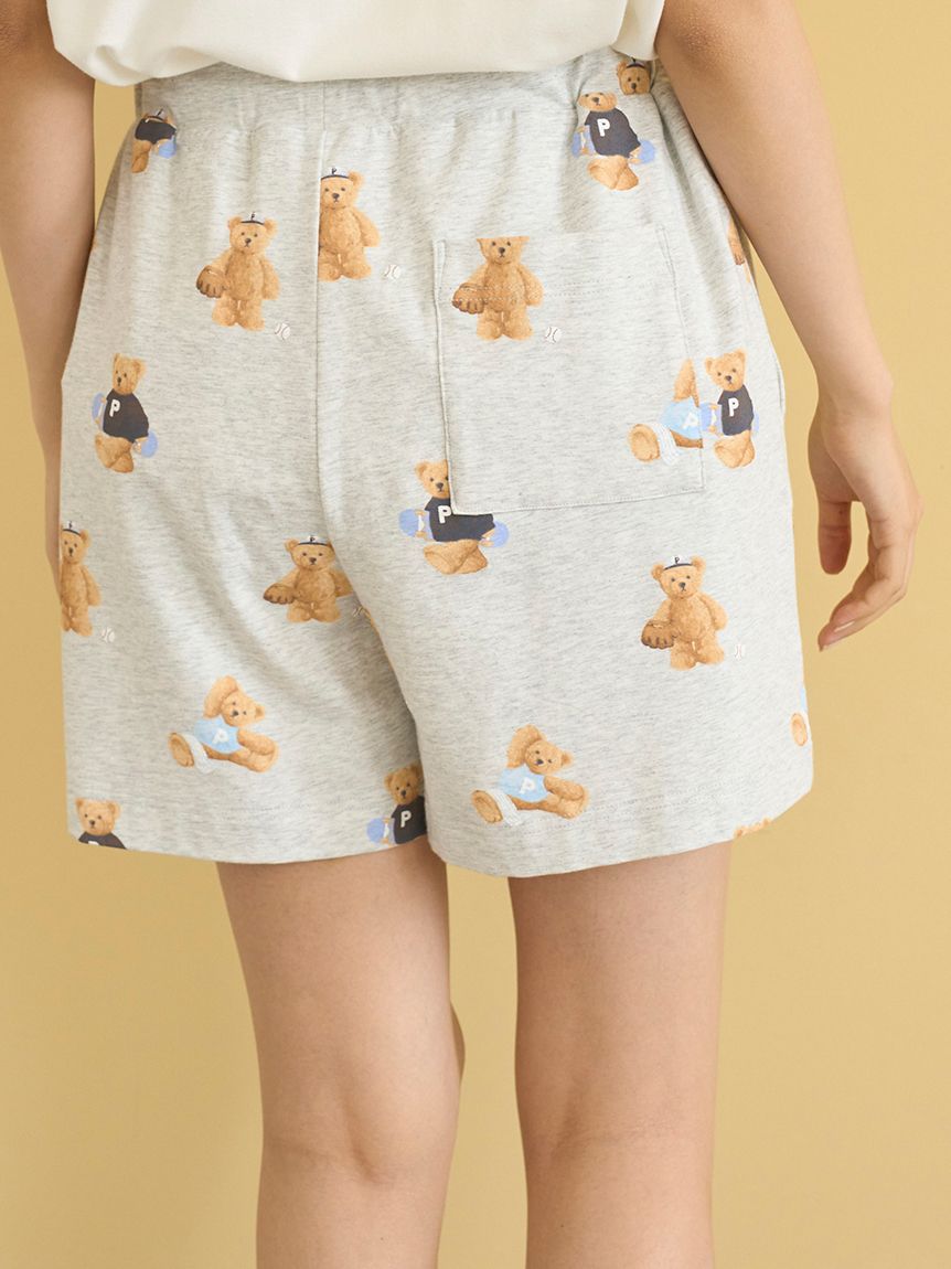 ジェラートピケ リブロゴJQR プルオーバー&ショートパンツセット オレンジ ジェラートピケ リブロゴJQR プルオーバー&ショートパンツセット