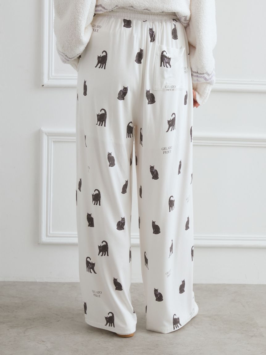 HALLOWEEN】CAT総柄ロングパンツ(ロングパンツ)｜ルームウェア