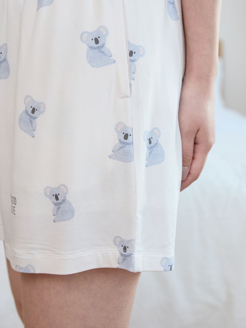 PIQUE コアラ刺繍 フリースルームウェア 接触冷感】コアラ柄ショートパンツ(ショートパンツ)｜ルーム