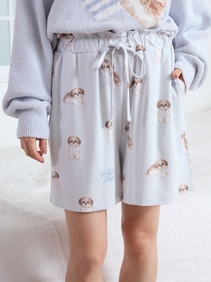 シーズー柄ショートパンツ(ショートパンツ)｜ルームウェア