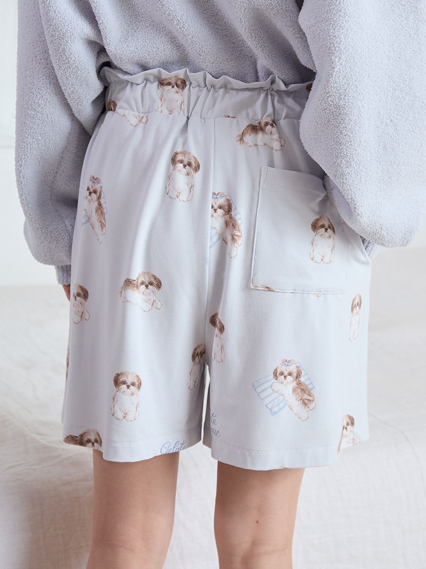 シーズー柄ショートパンツ(ショートパンツ)｜ルームウェア