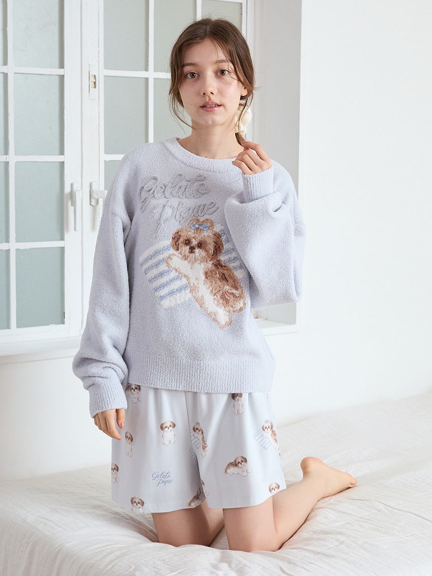 シーズー柄ショートパンツ(ショートパンツ)｜ルームウェア