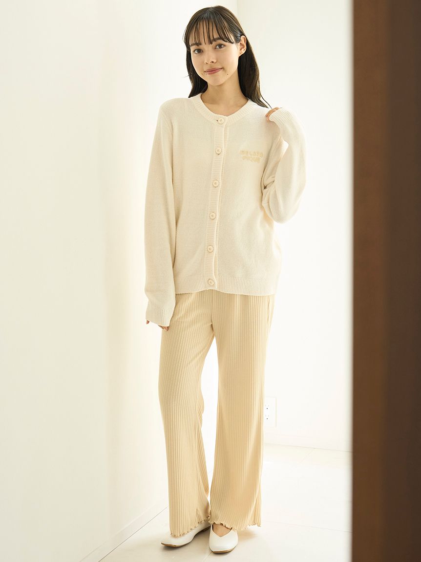 リブロングパンツ(ロングパンツ)｜ルームウェア・パジャマ通販の