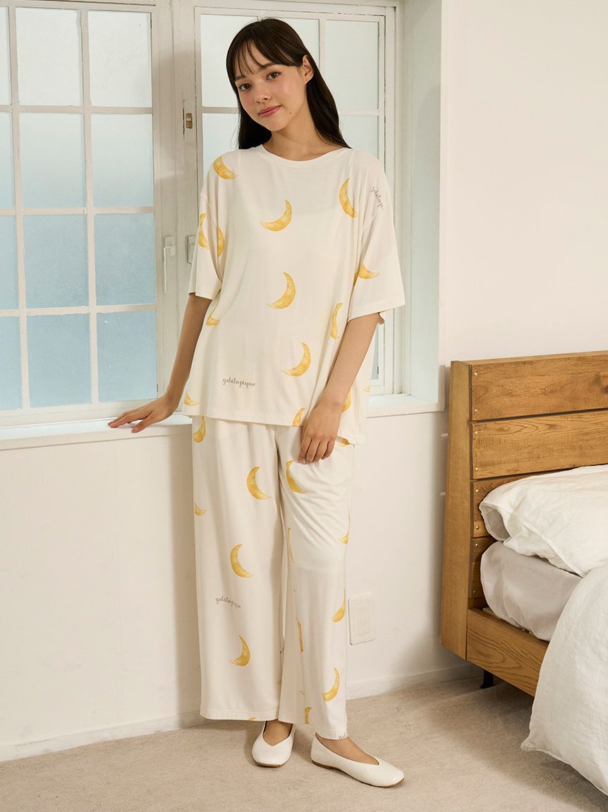 ジェラートピケ　ポッピンフラワーモチーフTシャツ＆ポッピンフラワーロングパンツ gelato pique（ジェラートピケ）の「ポッピンフラワーモチーフ