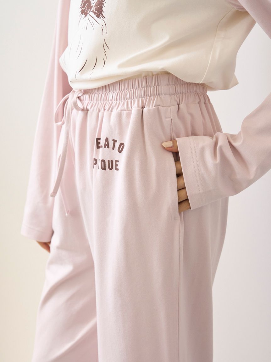 ワンポイントロングパンツ(ロングパンツ)｜ルームウェア