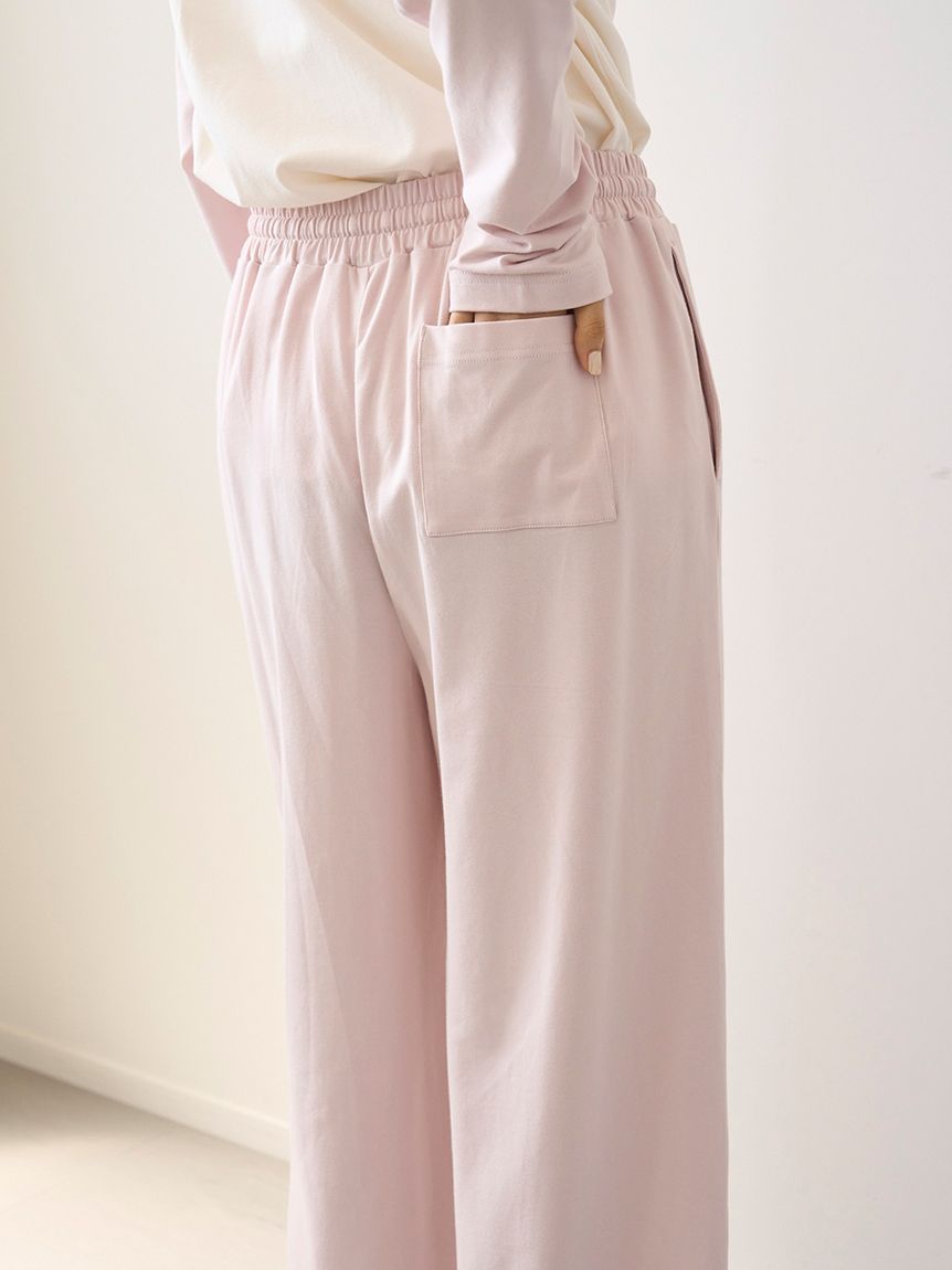 【新品】ジェラピケ シーズーワンポイントロンT&ロングパンツ　店舗限定ピンク ジェラートピケ gelato pique シーズー柄ロングパンツ （BLU