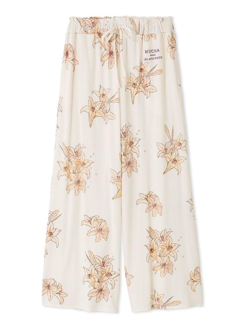 MUCHA】リリー柄ロングパンツ(ロングパンツ)｜ルームウェア・パジャマ