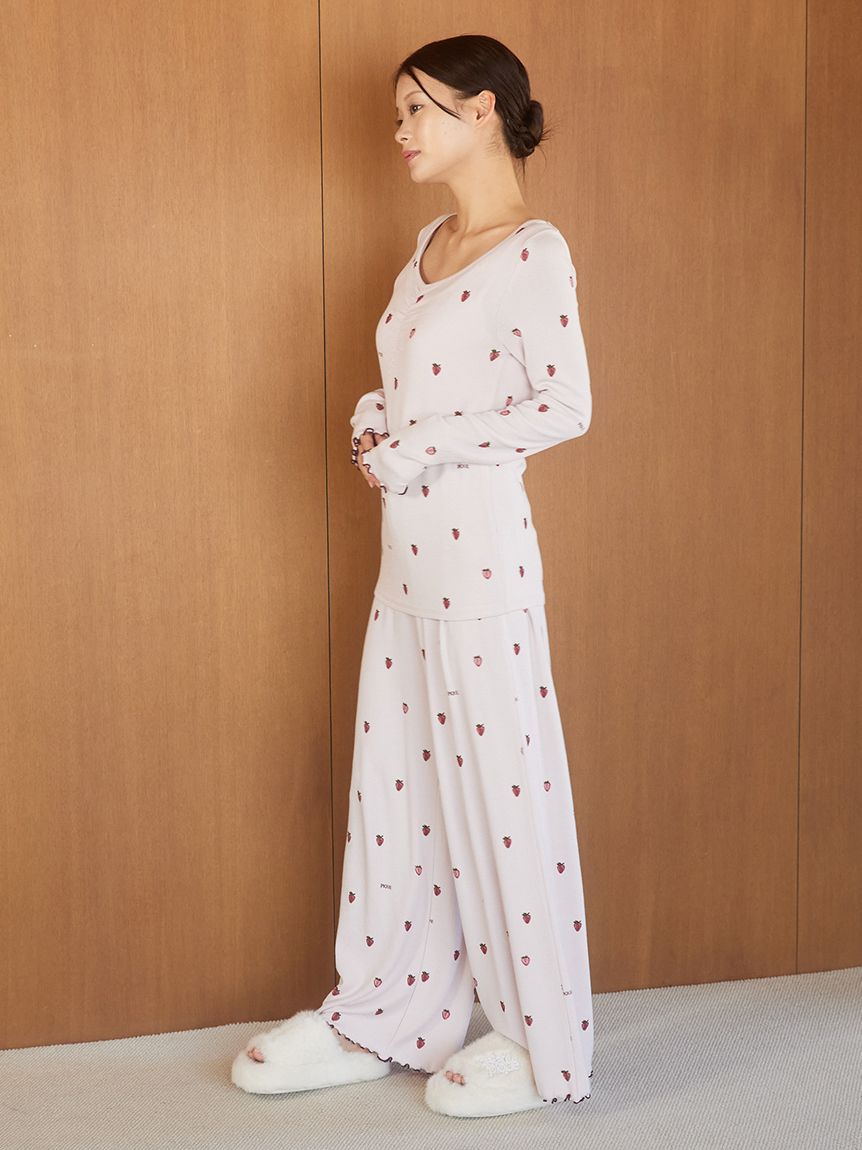 ストロベリー柄ロングパンツ(ロングパンツ)｜ルームウェア・パジャマ