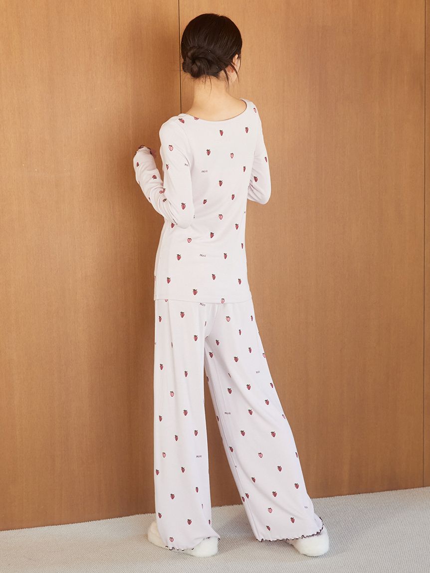 ストロベリー柄ロングパンツ(ロングパンツ)｜ルームウェア・パジャマ