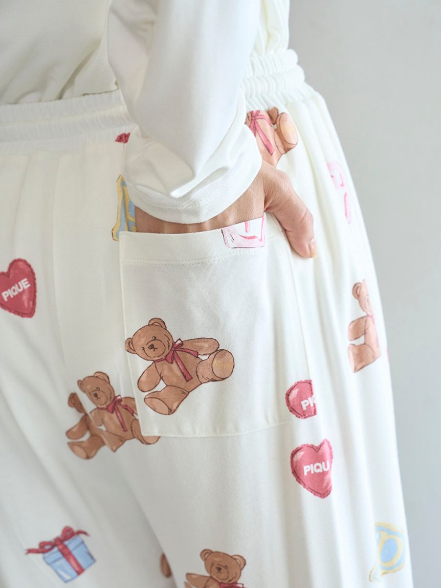 フェイバリット総柄ロングパンツ(ロングパンツ)｜ルームウェア