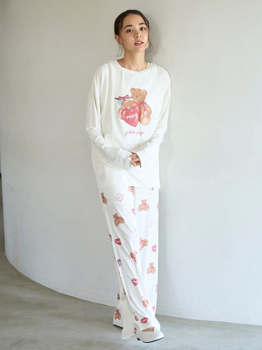 フェイバリット総柄ロングパンツ(ロングパンツ)｜ルームウェア