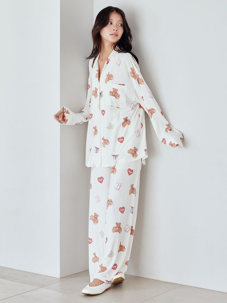 フェイバリット総柄ロングパンツ(ロングパンツ)｜ルームウェア