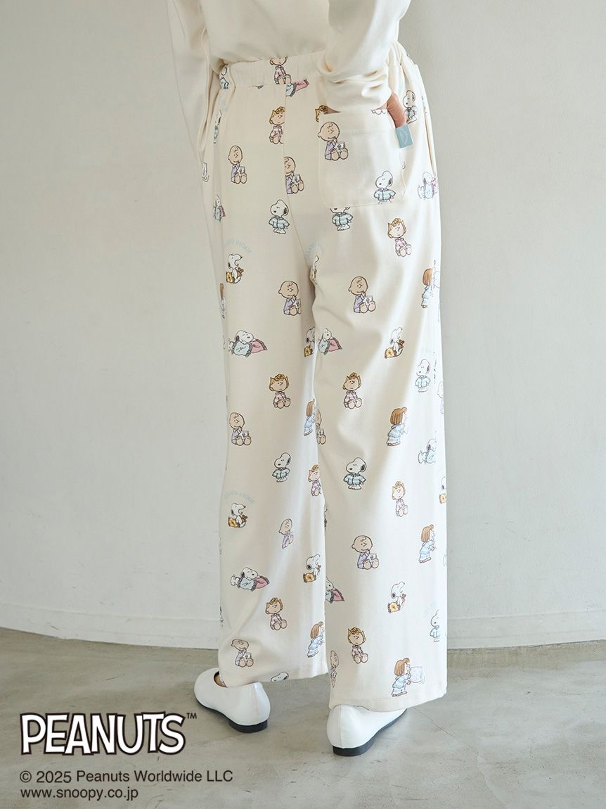 PEANUTS】オリジナルアート 総柄ロングパンツ(ロングパンツ)｜ルーム