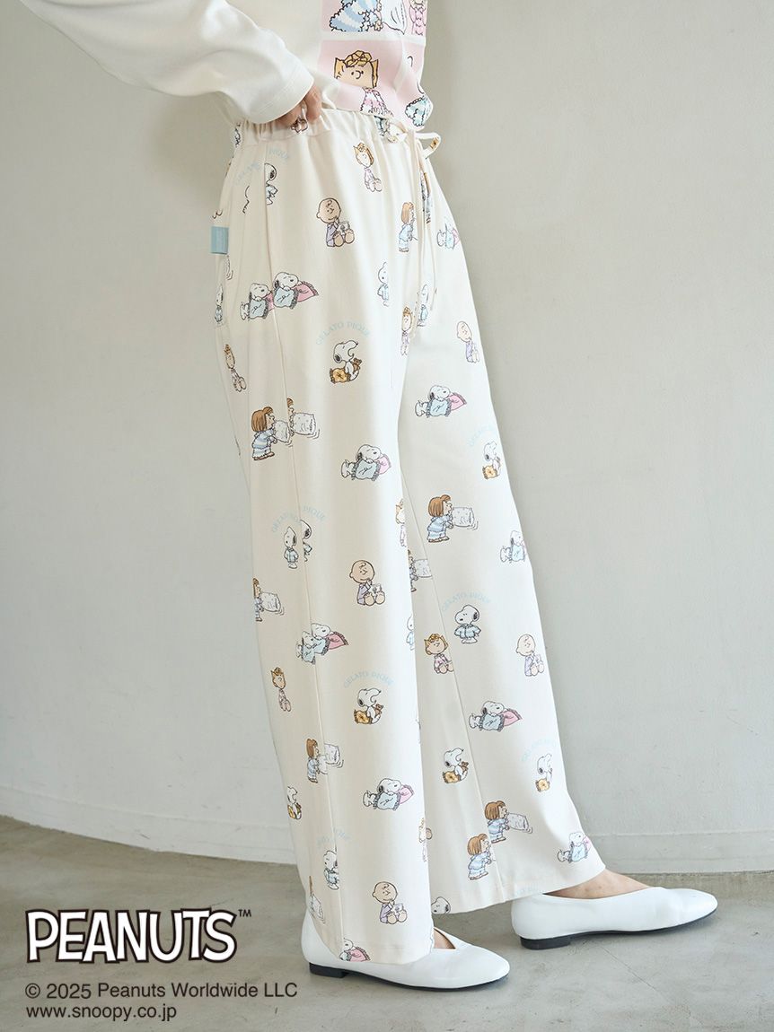 PEANUTS】オリジナルアート 総柄ロングパンツ(ロングパンツ)｜ルーム