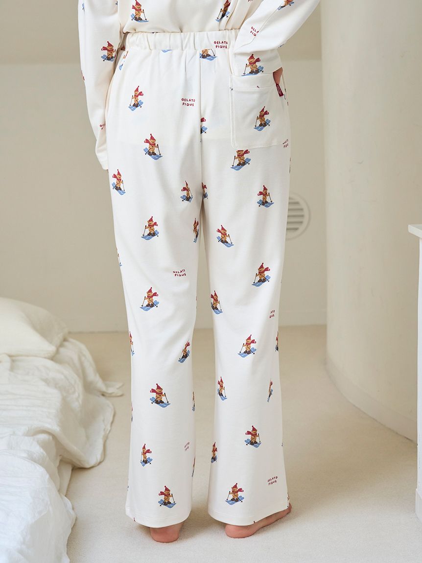 HOLIDAY】スキーベア柄ロングパンツ(ロングパンツ)｜ルームウェア