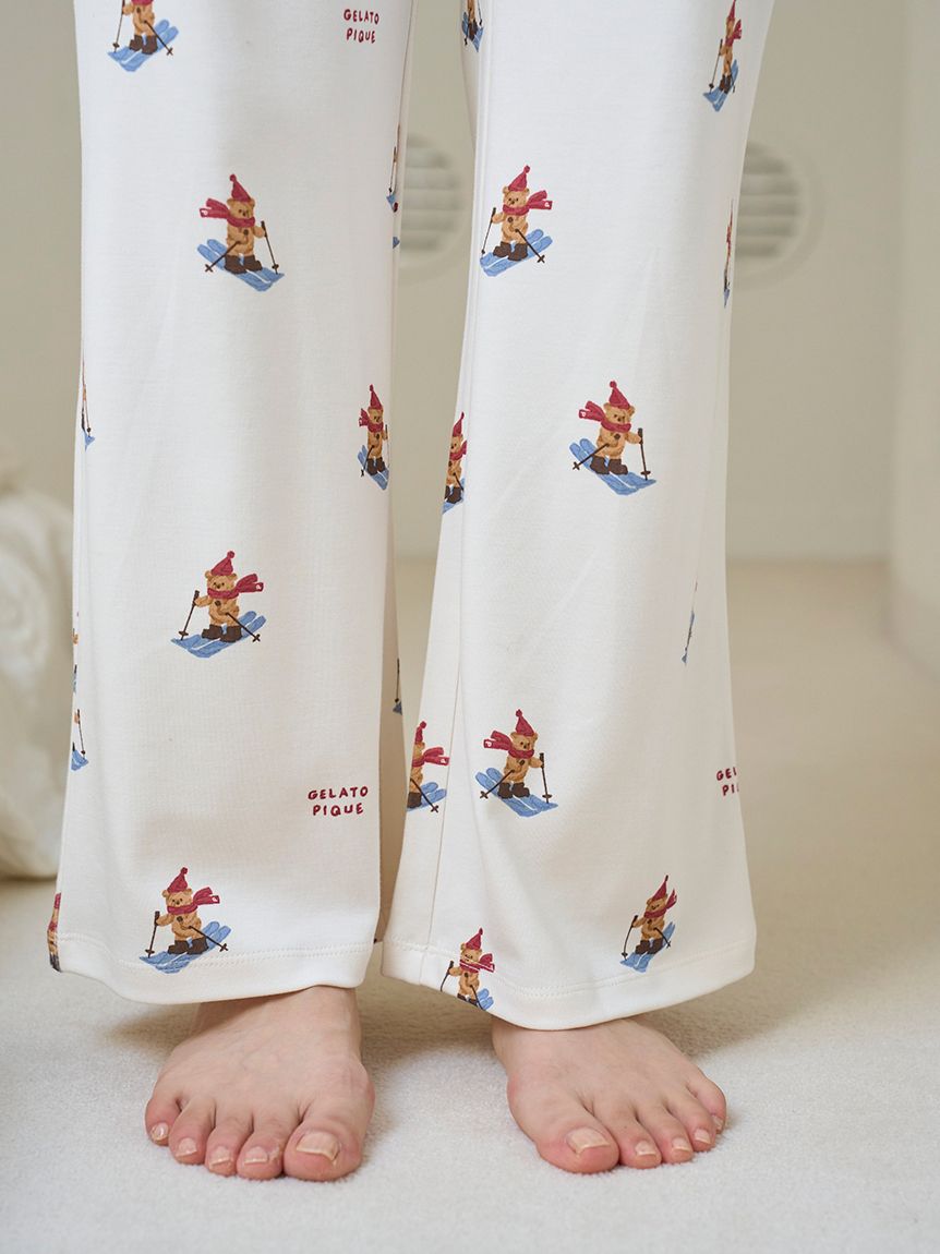 【新品.タグ付き】♡ジェラートピケ♡テディベアドレス&テディベアロングパンツ♡ gelato pique - 新品✨ジェラートピケ【Steiff】パウダージャガード