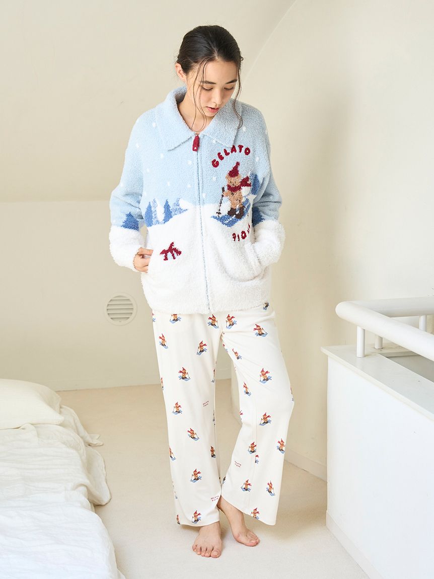 HOLIDAY】スキーベア柄ロングパンツ(ロングパンツ)｜ルームウェア