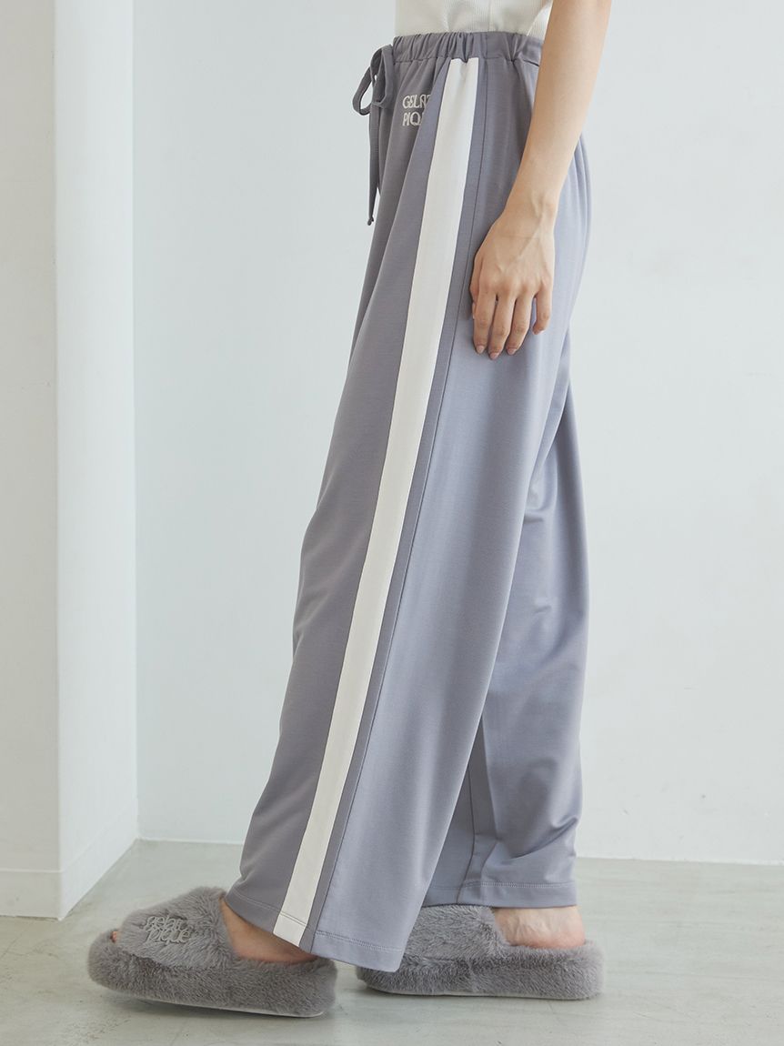 インレイロゴラインロングパンツ(ロングパンツ)｜ルームウェア