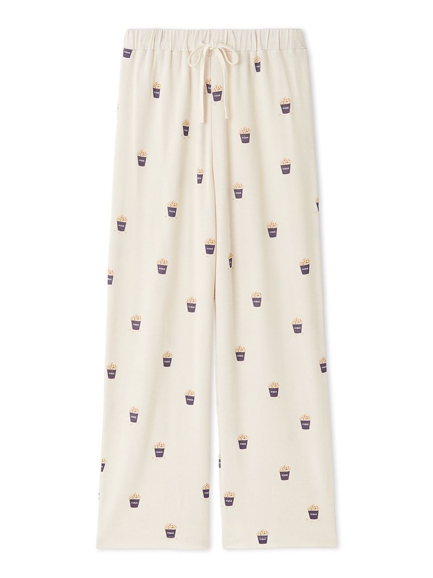 ビスケット柄ワッフルロングパンツ ジェラートピケ ビスケット柄ワッフル ロンT &ロングパンツ