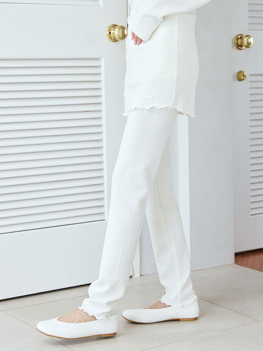 ハートふくれジャガードスカート付きレギンス(レギンス)｜ルームウェア