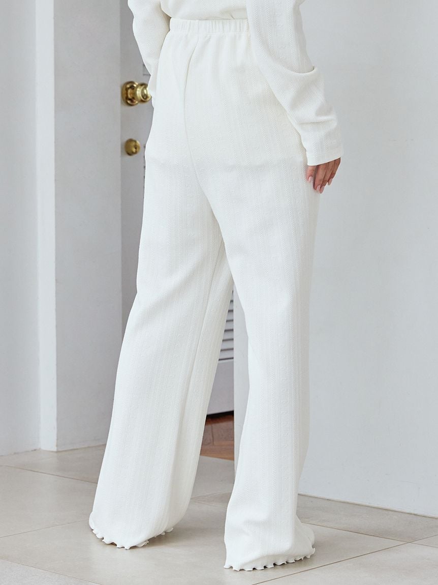 ハートふくれジャガードロングパンツ(ロングパンツ)｜ルーム