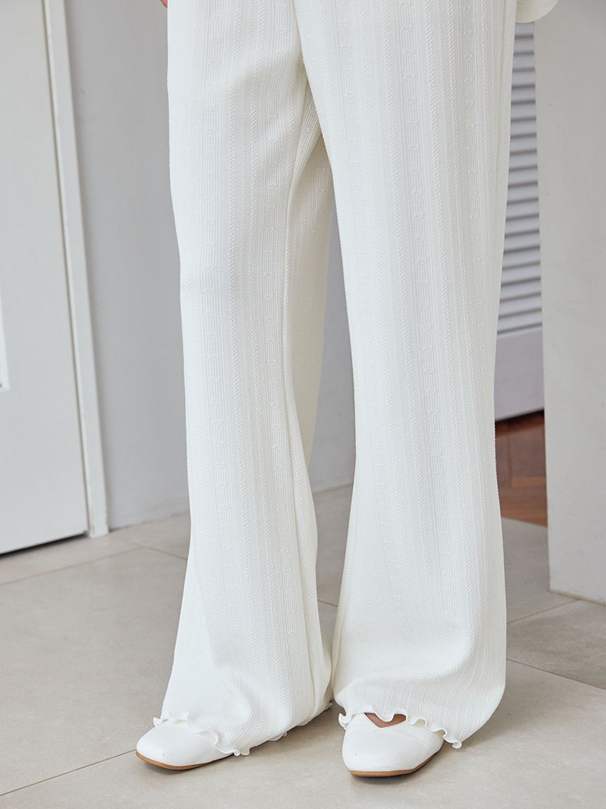 今季新作✩ジェラートピケ✩ ベビモコ✩ハート♡ジャガードロングパンツ Chocolat＆Framboise】ベビモコハートジャガードロングパンツ