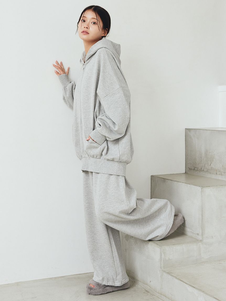 ジェラートピケ　裏毛パーカ＆裏毛ロングパンツ　スウェット　上下セット ジェラートピケ 裏毛パーカ＆裏毛ロングパンツ スウェット 上下セット